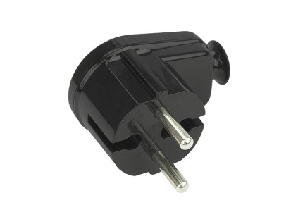 Černá úhlová zástrčka 16A elektrická