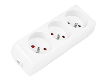 Prodlužovací kabel 3 zásuvky s uzemněním bílá