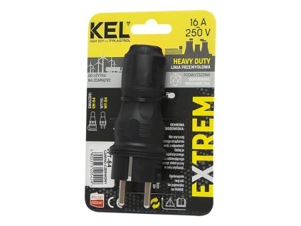 Hermetická černá zásuvka IP54