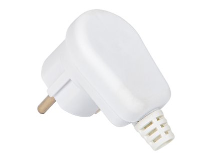 Bílá úhlová elektrická zástrčka 16A