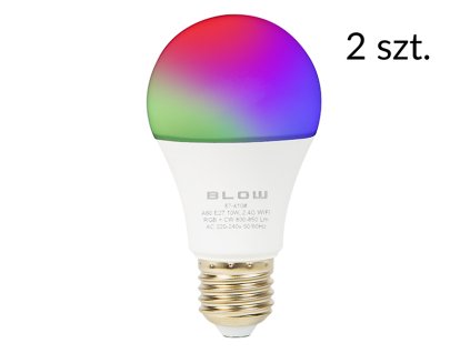 LED žárovka E27 10W 230V RGB+CW 2ks WIFI