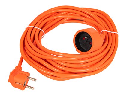 Prodlužovací kabel PR-160 1-zásuvka s uzemněním 10m oranžový 3x1,5mm