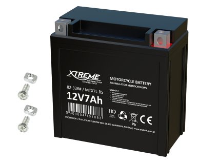 Motocyklová baterie 12V 7Ah XTREME pravý +