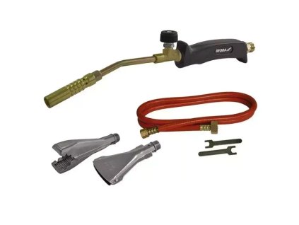 Sada pro pájení, plynový hořák DEDRA 31B011, trysky: 17 mm, 22 mm, plochá 40 mm, hadice 2 m