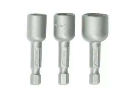 Sada magnetických nástrčných hlavic DEDRA 18A09S1 3ks: 8, 10, 13x48mm, 1/4"