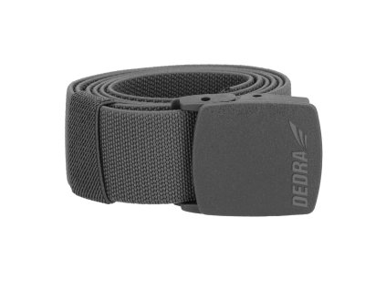 Šedý pásek na kalhoty 120 cm, elastický, bezkovový sponový uzávěr, DEDRA BH2AP03