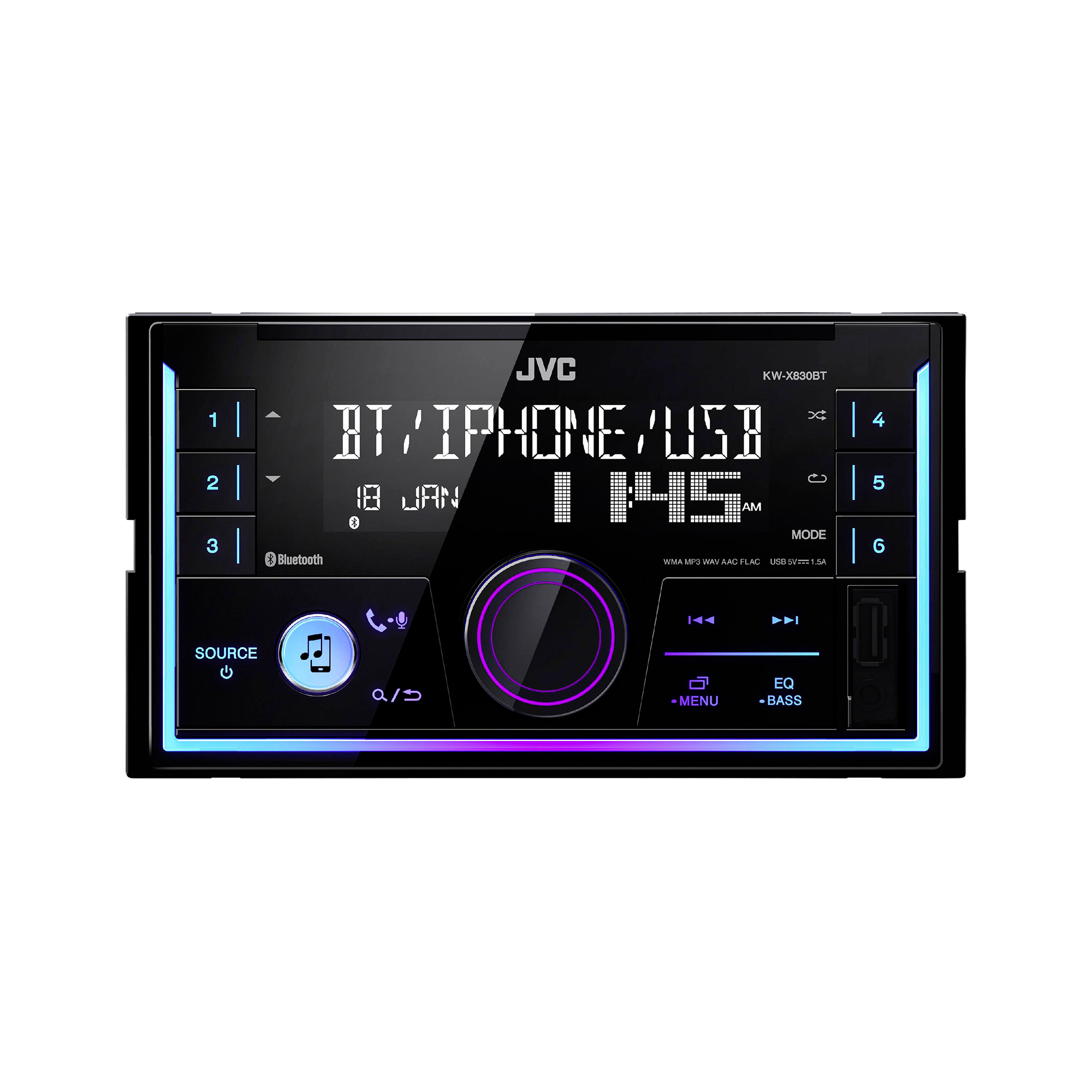 JVC Autorádio KW-X830BT 2din BT, USB, FM, AUX