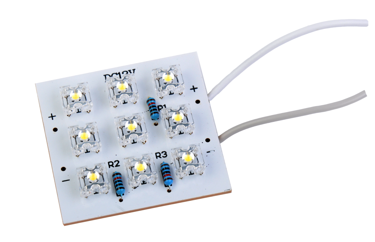 VIPOW Seskupení LED 9FLUX červená (PCB 40x40mm)