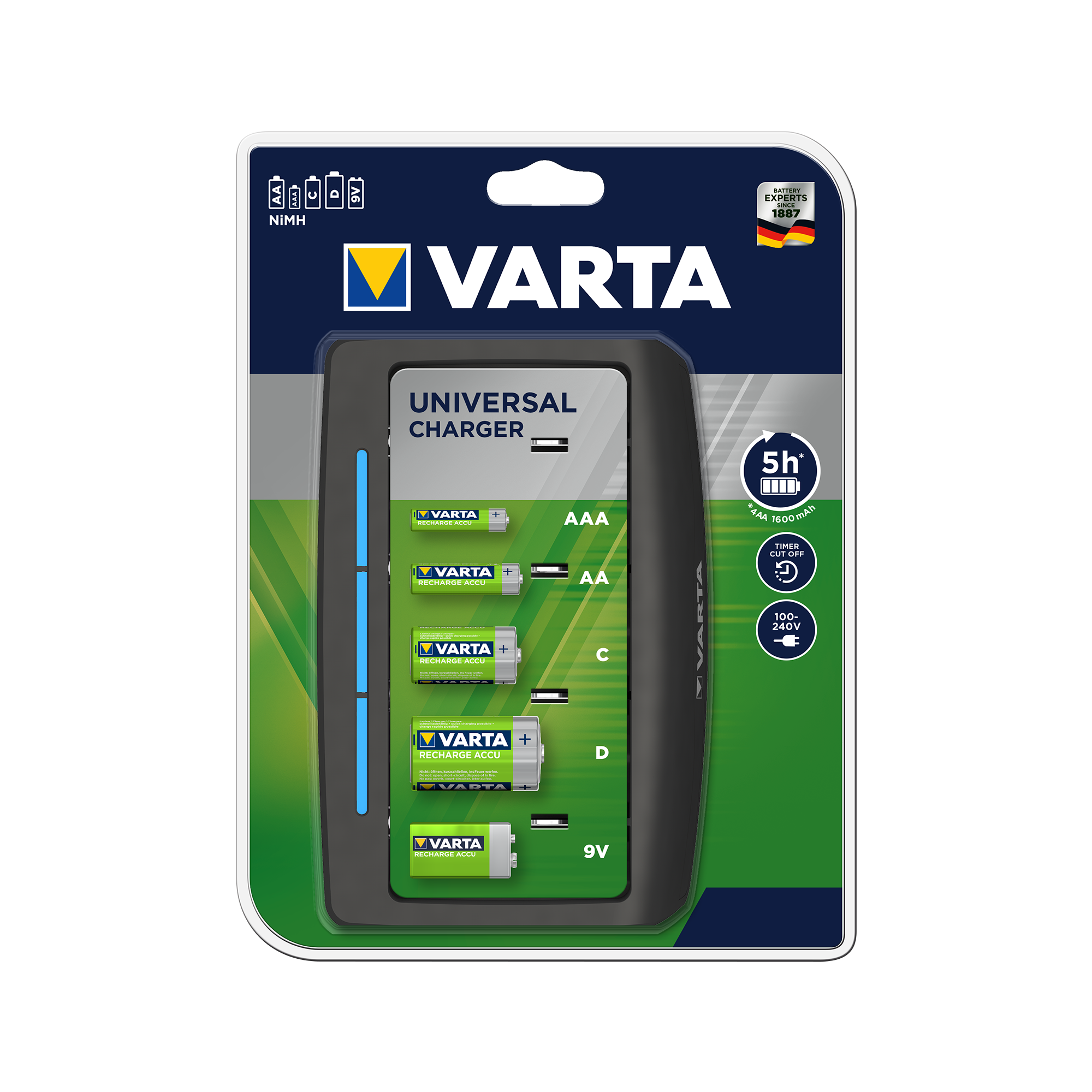 Univerzální nabíječka baterií VARTA