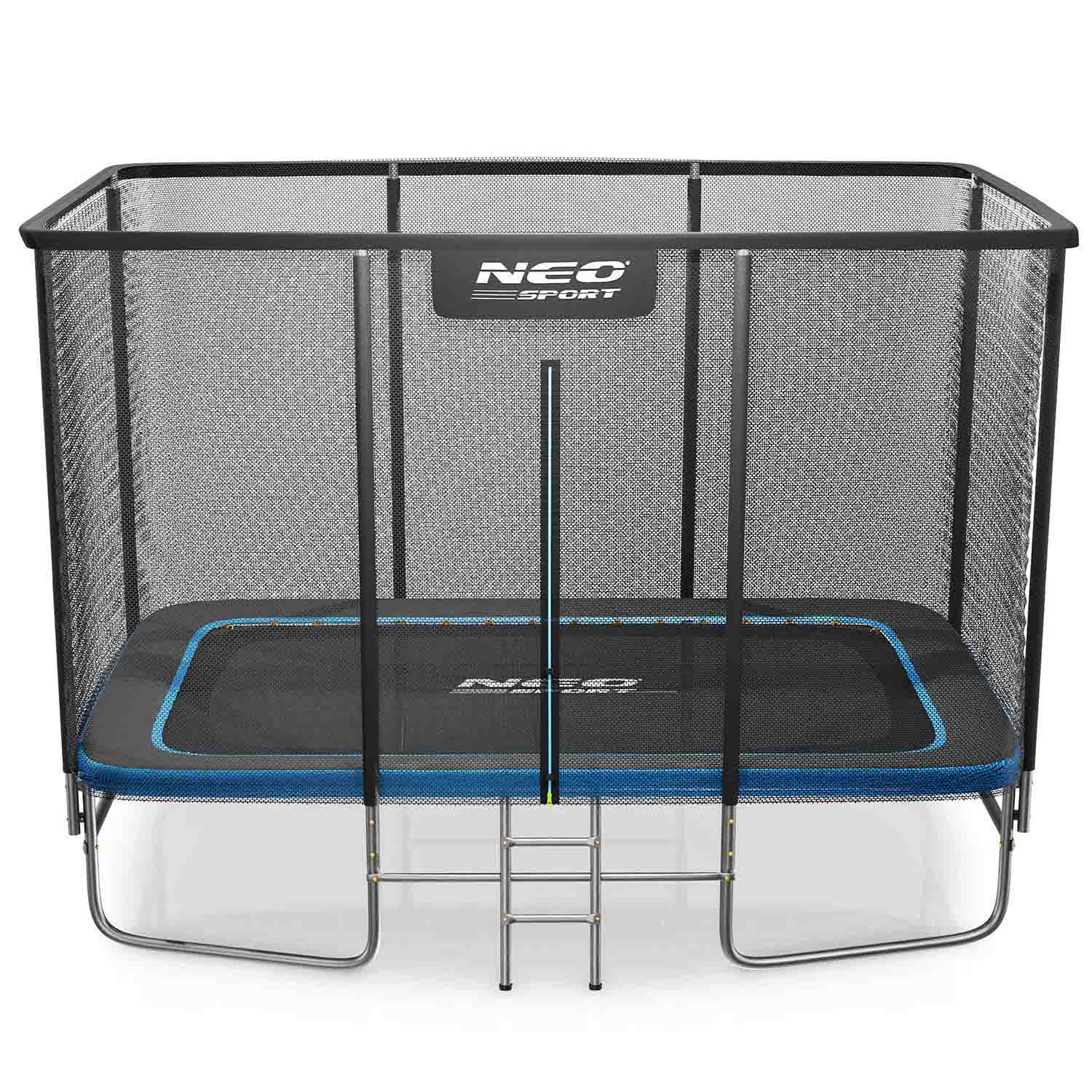 Zahradní obdélníková trampolína 366x244 cm s vnější sítí a žebříkem Neo-Sport