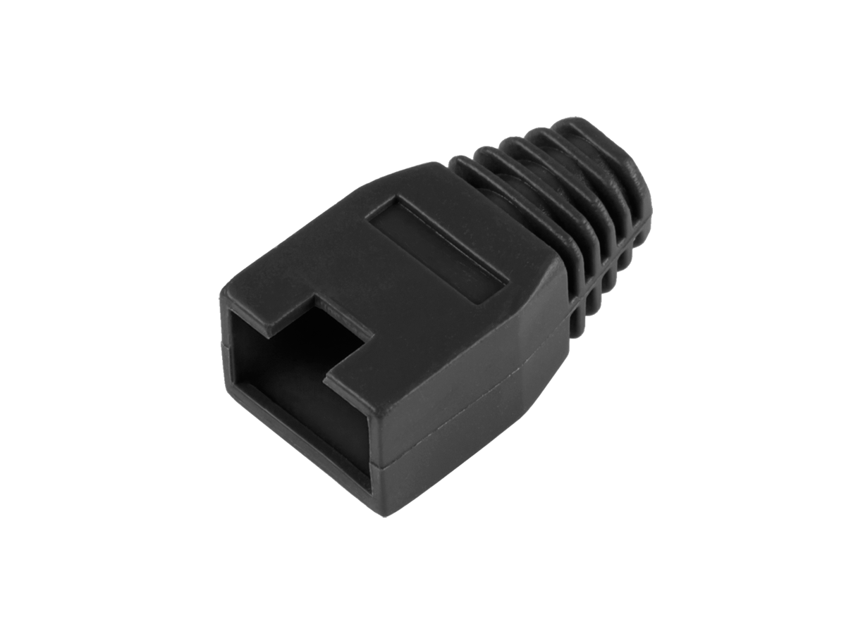 CABLETECH Kryt na konektor 8P8C (RJ45) černý