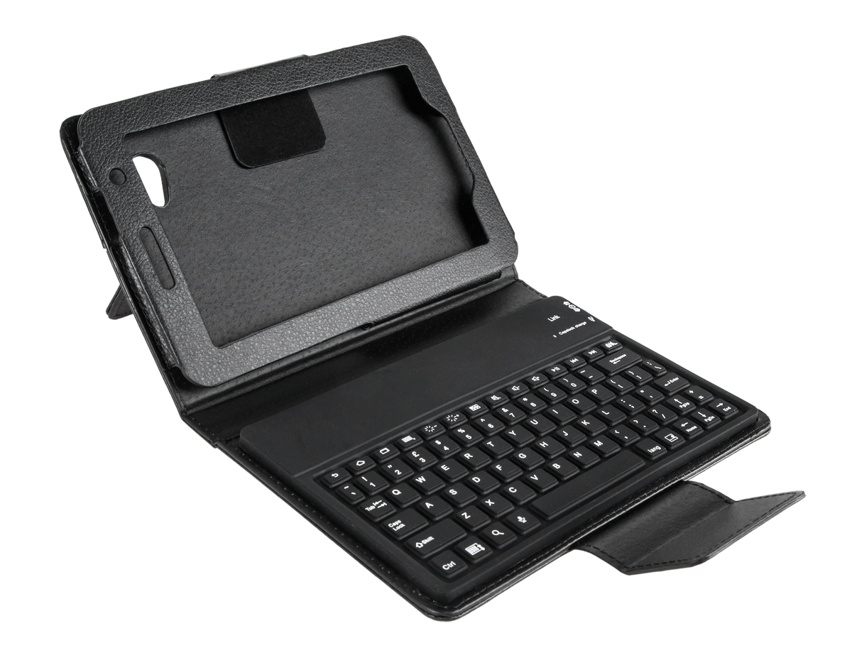 Pouzdro na tablet s klávesnicí QUER do 9,7" KOM0493 s bluetooth černé