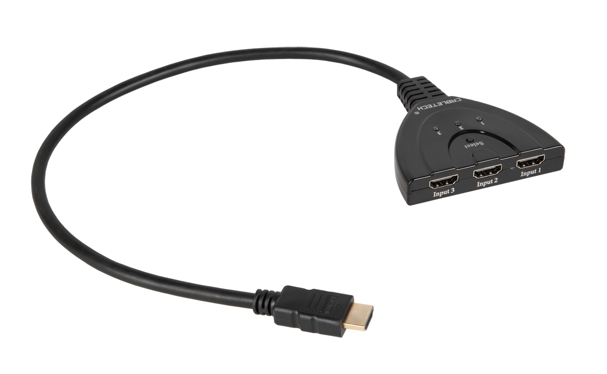 CABLETECH HDMI splitter 3/1 s kabelem ZLA0310