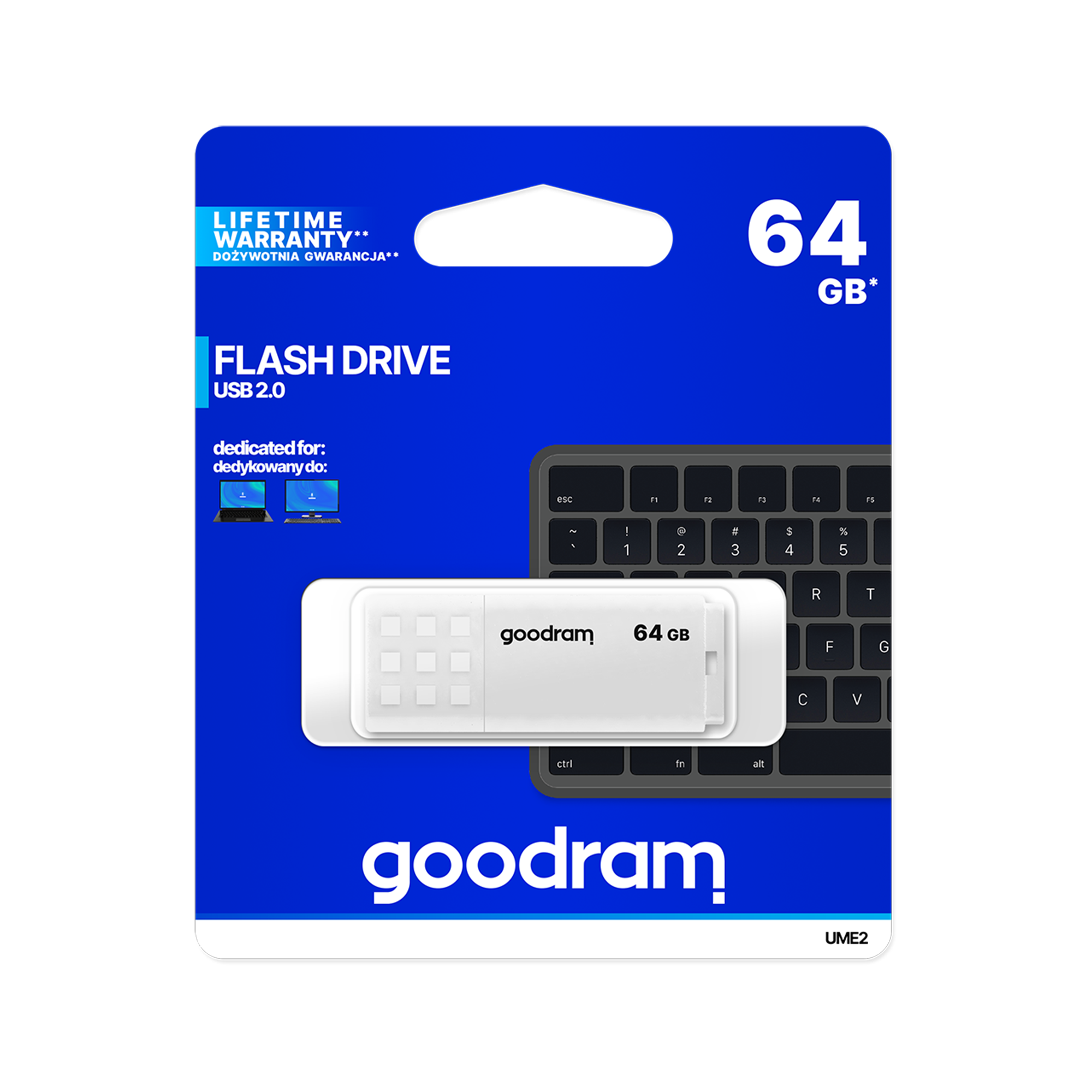 USB 64GB Goodram bílý