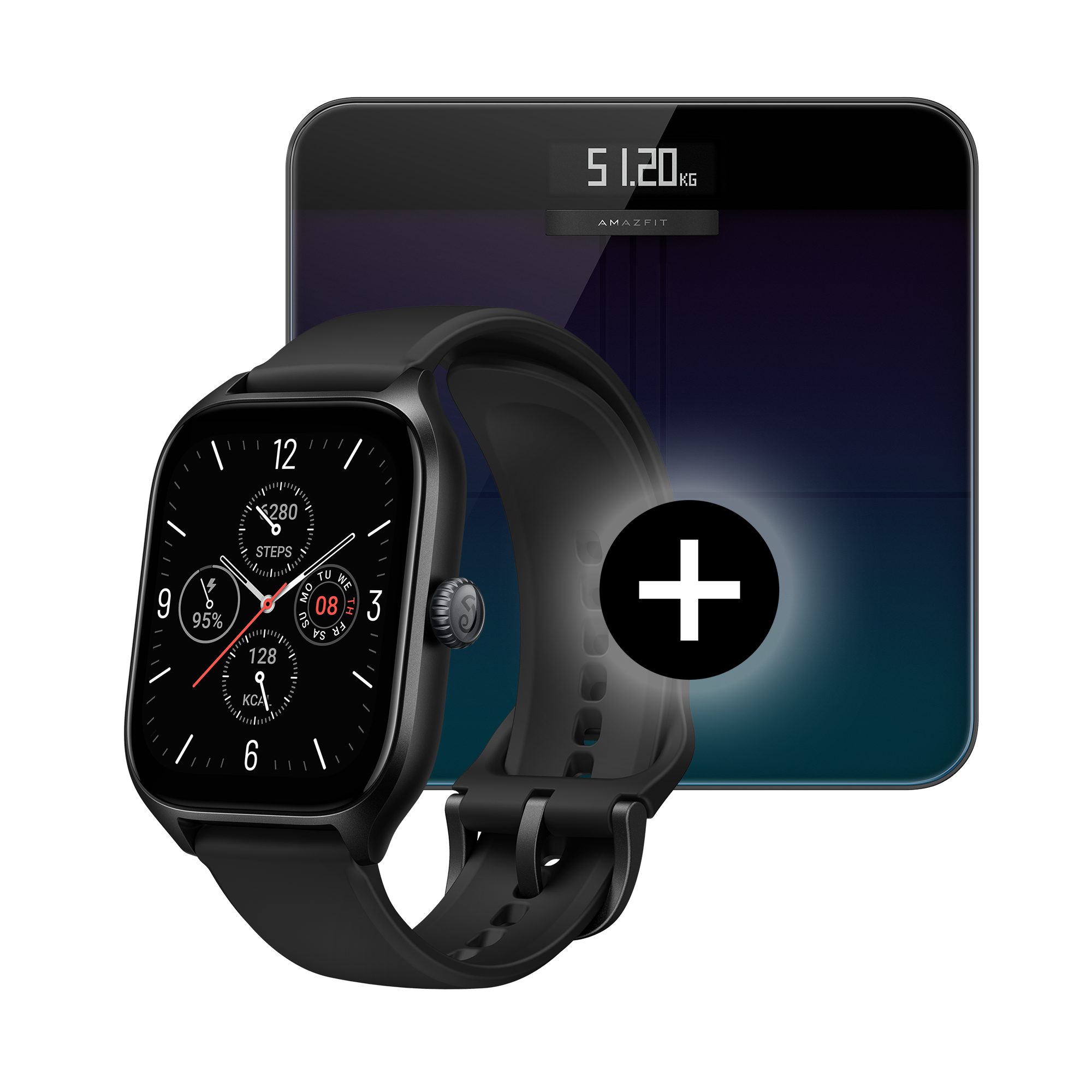 Smartwatch Amazfit GTS 4 Black + Váha Smart Scale