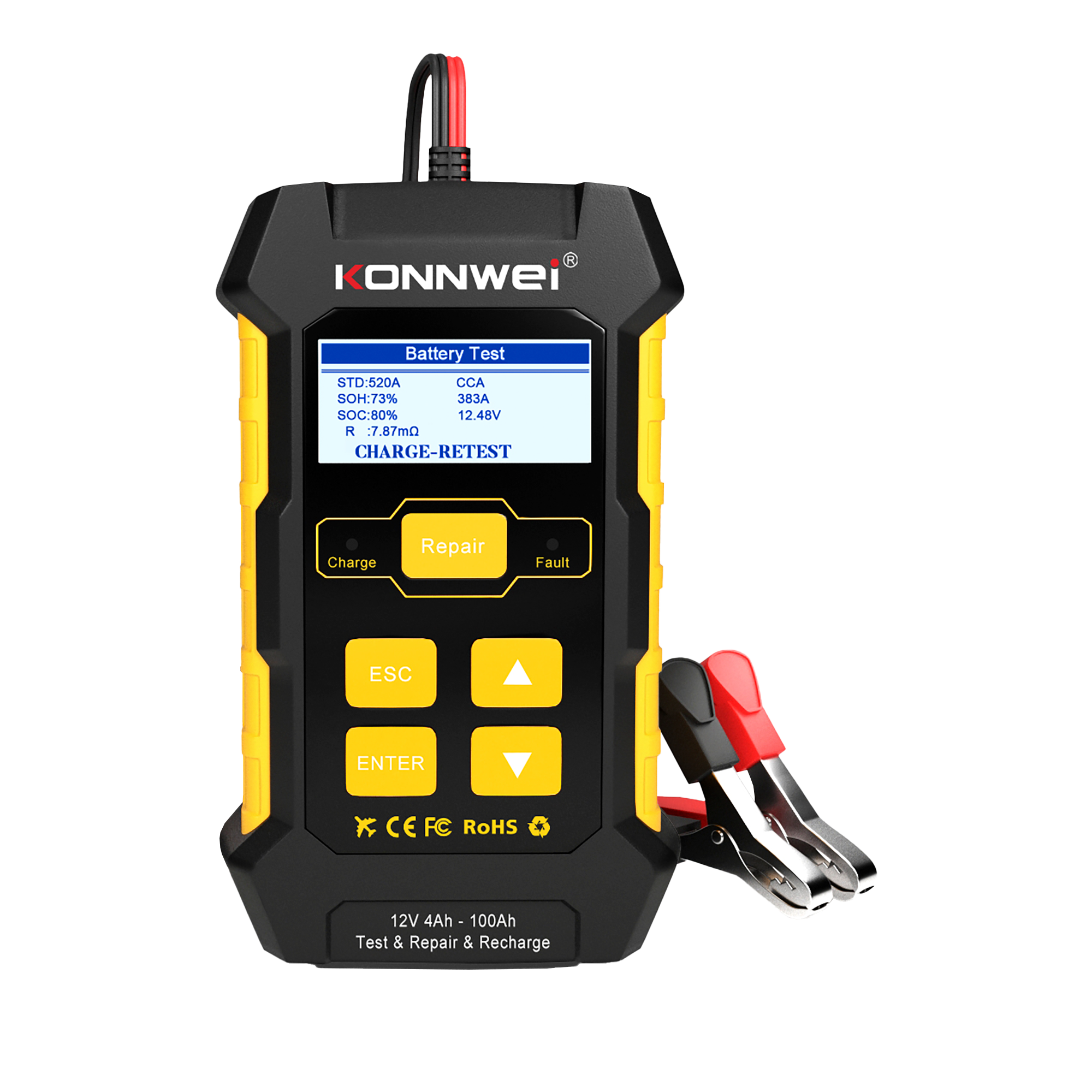 Tester autobaterie Konnwei KW510