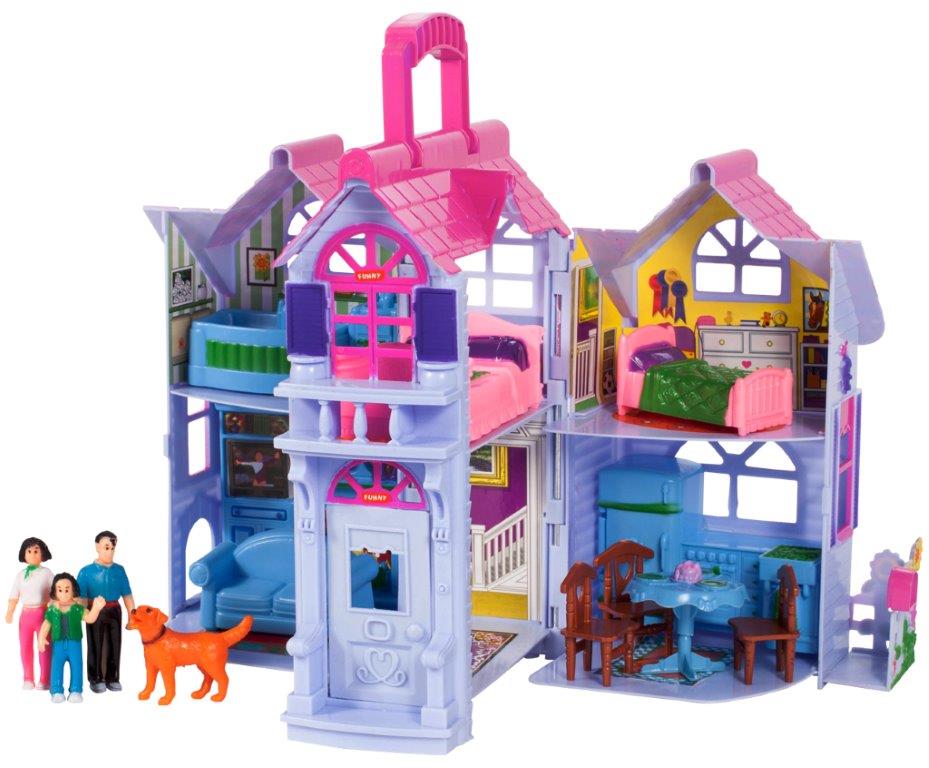 Vesnický skládací domeček pro panenky Villa