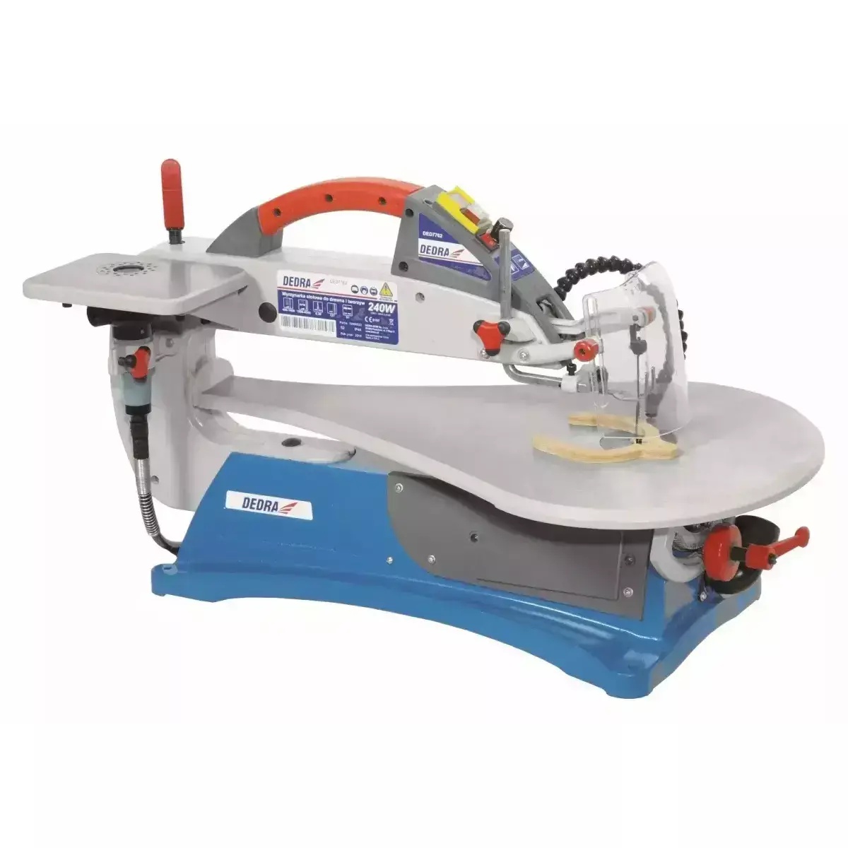 DEDRA Lupínková pila 240W s brusnou hlavou, max,457mm, otáčky brusné hlavy od 1200 do 4500/min DED7762