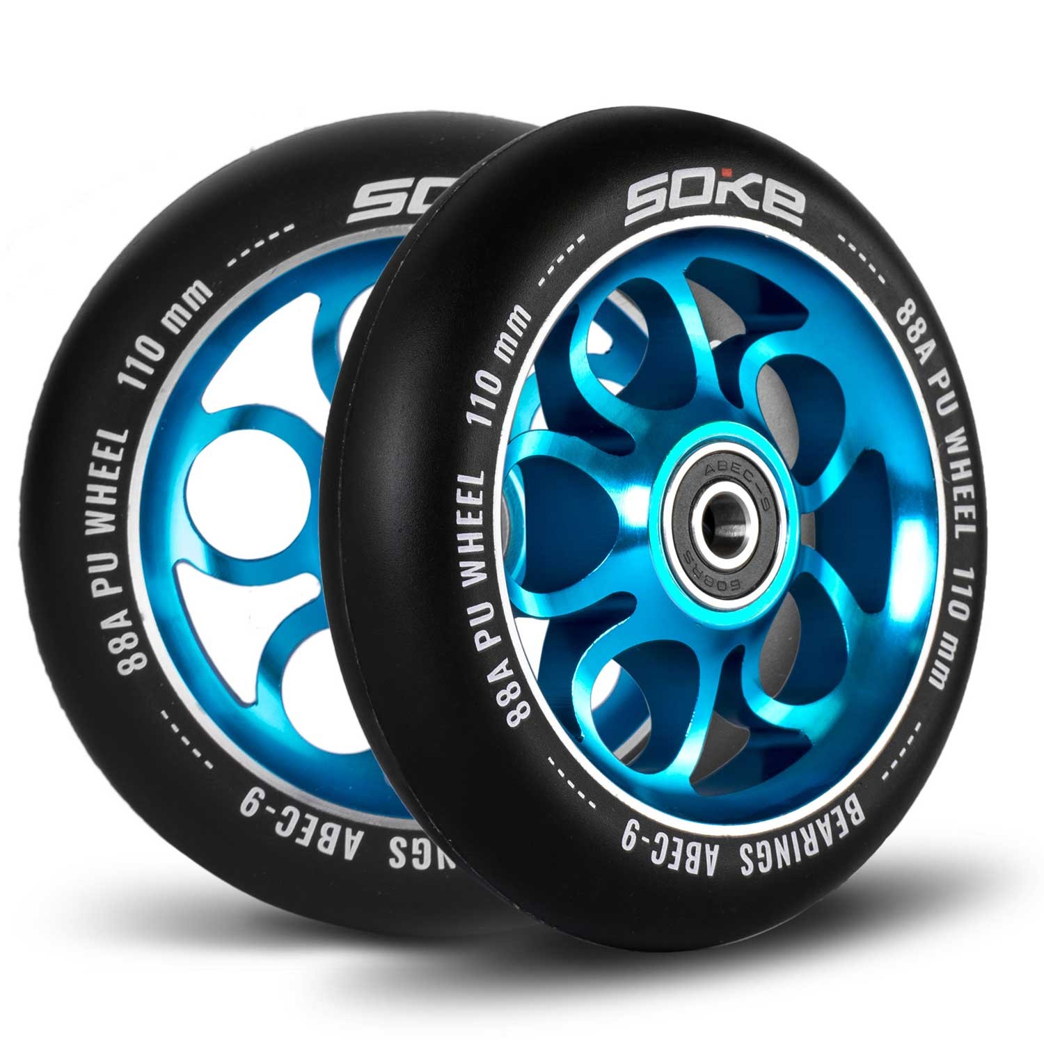 Kolečka na freestyle koloběžku SOKE 110mm 88A modrá 2ks