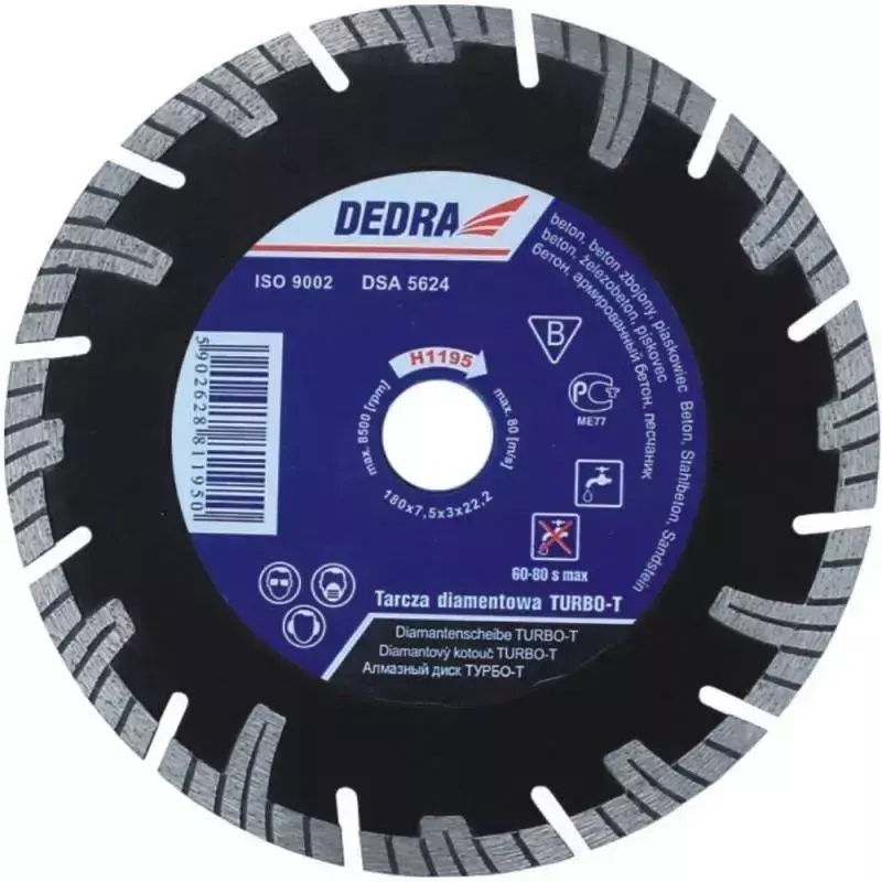 DEDRA Turbo-T Diamantový řezný kotouč 230 mm/25,4 H1197E