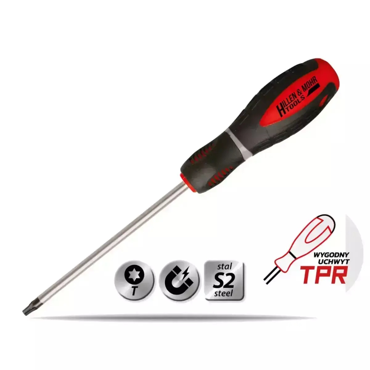 DEDRA-EXIM Šroubovák Torx T10x80mm, ocel S2, rukojeť ze dvou materiálů 17W032