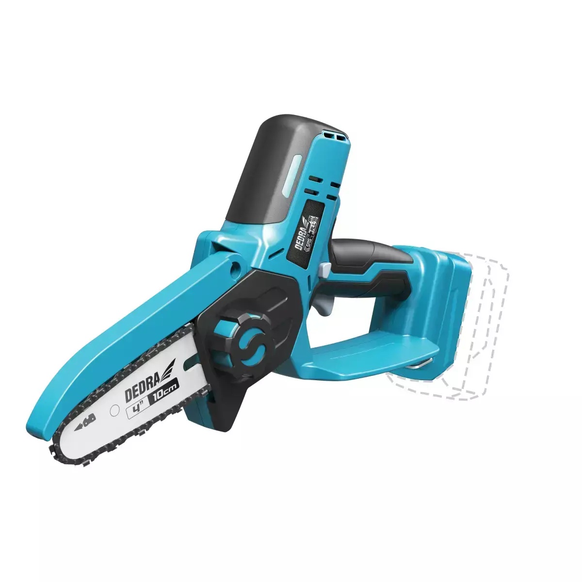 DEDRA SAS+ALL AKU řetězová pila DED7099 18V, 4" vodicí lišta DED7099