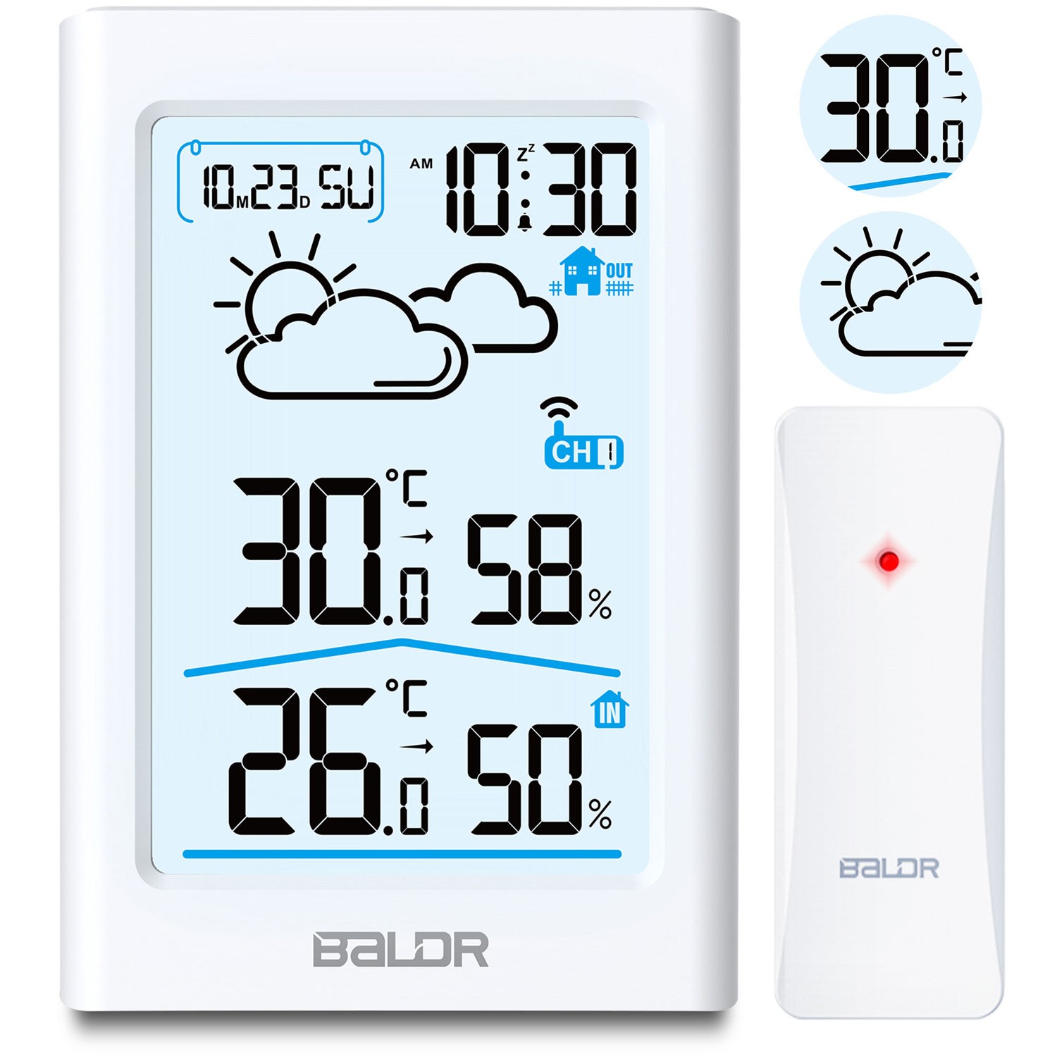 BALDR Meteostanice BD-911 bílá