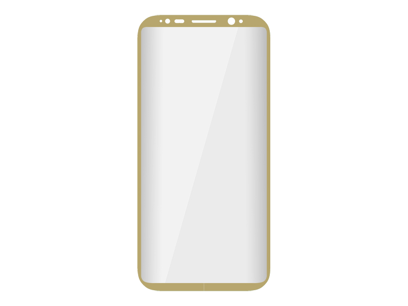 3D tvrzené sklo Samsung S8 zlatý rám