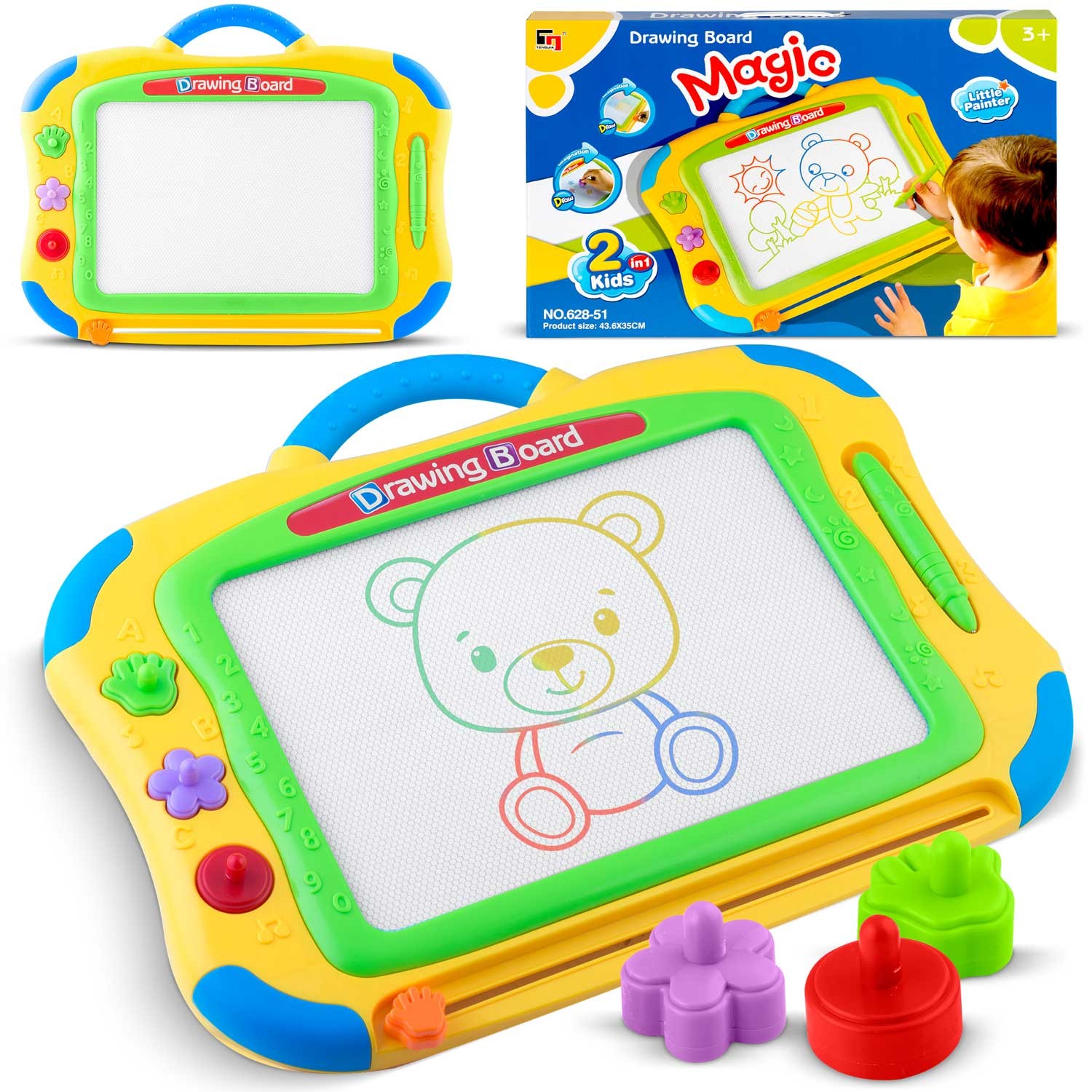 Ricokids Magnetická tabule na kreslení žlutá 772101
