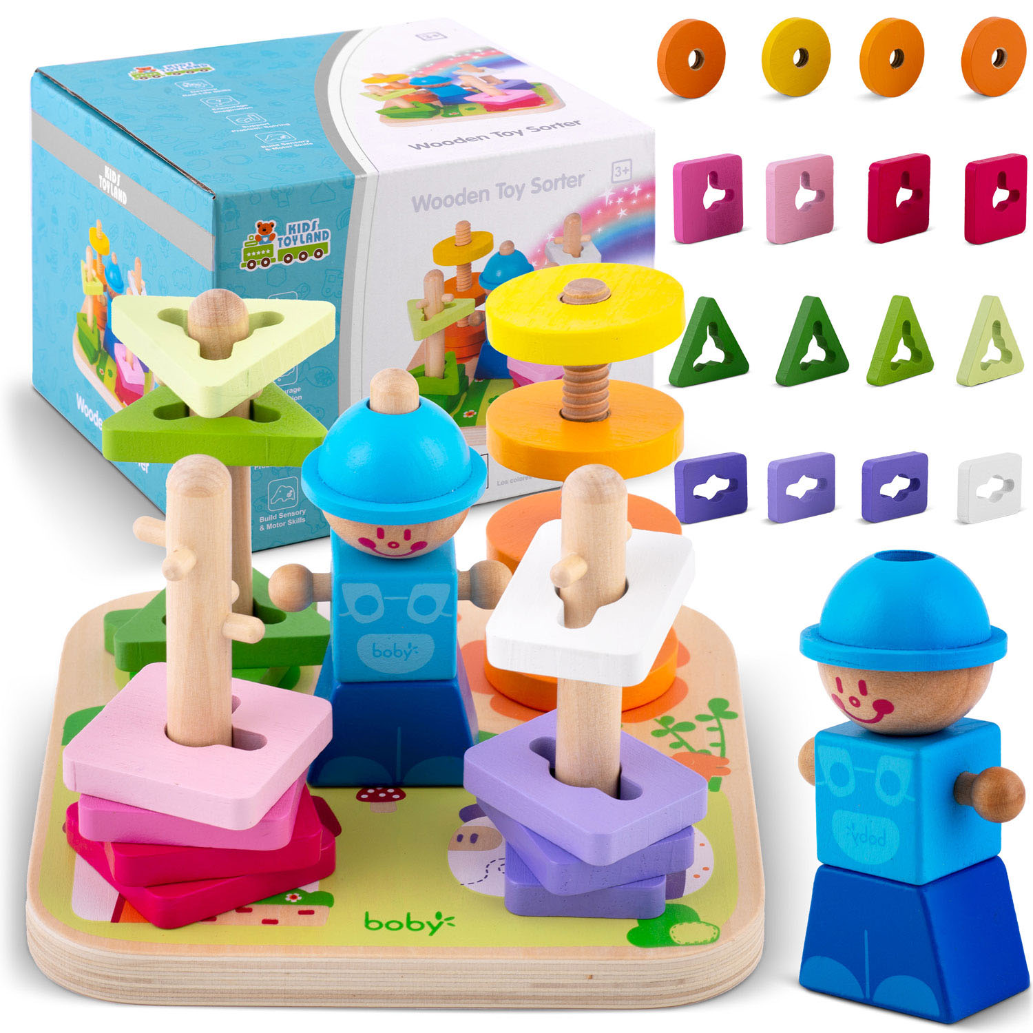 Dřevěná hračka třídič - skládanka RK-866 Ricokids