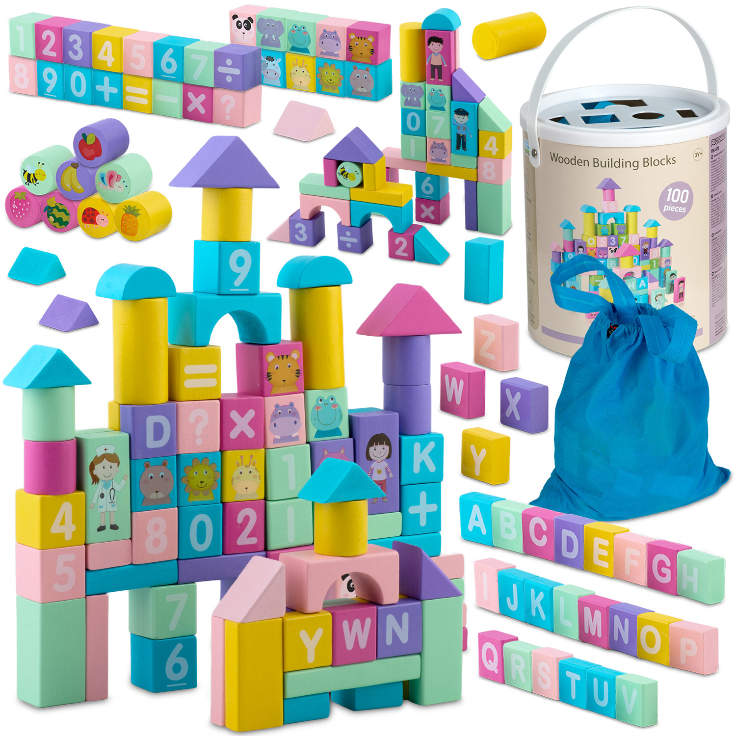 Dřevěné vzdělávací kostky RK-871 Ricokids