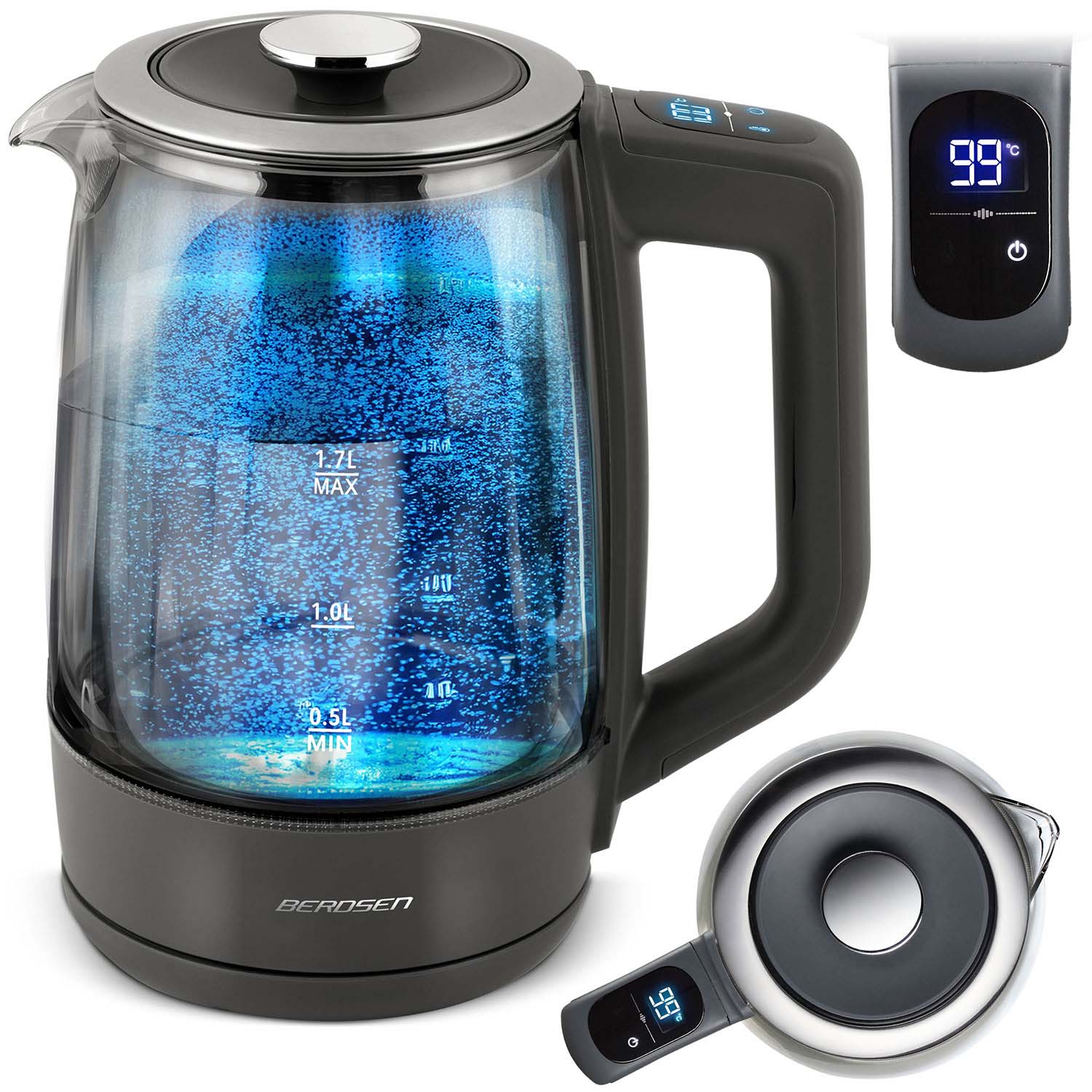 Skleněná elektrická konvice 1,7l Berdsen BD-711