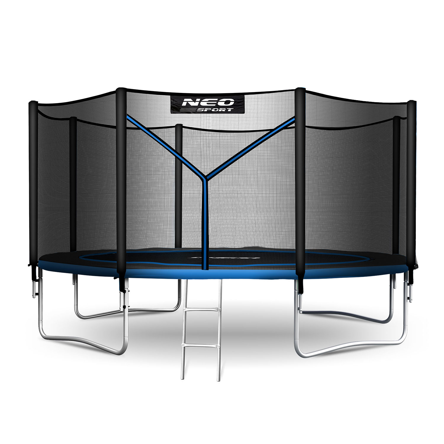 Zahradní trampolína 13ft/404cm s vnější sítí a žebříkem Neo-Sport