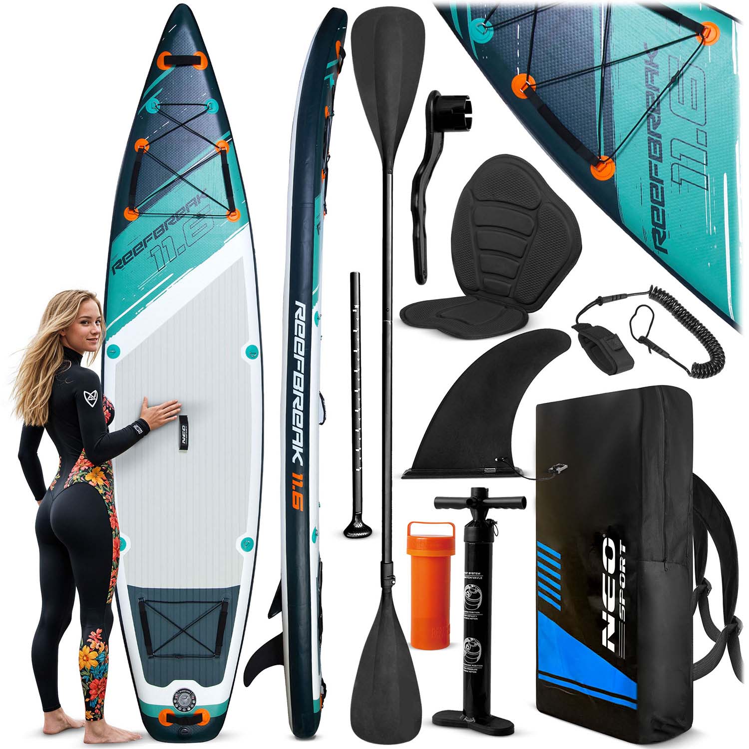 Paddleboard 350 x 81 x 15 cm Neo-Sport 170302