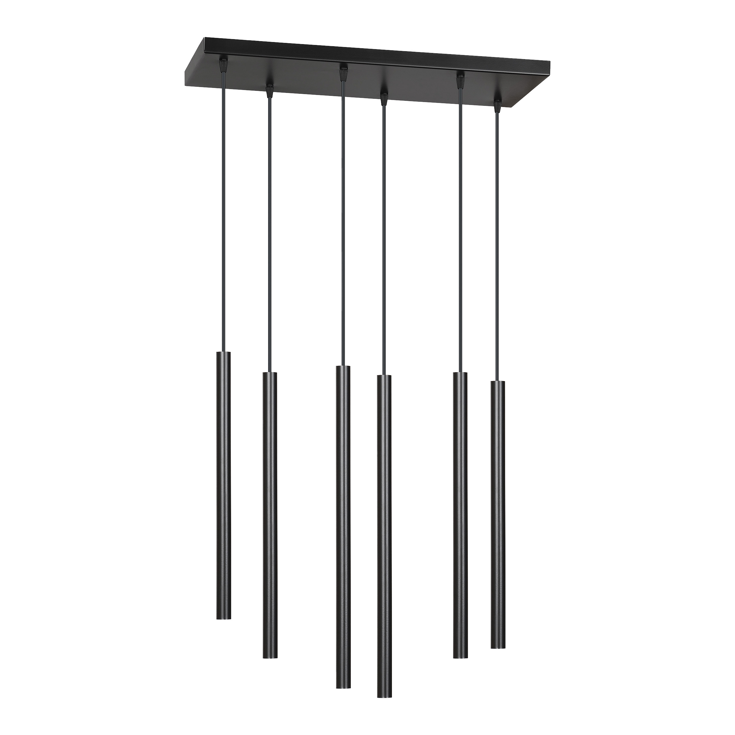 Černé závěsné svítidlo, 6x20W G9