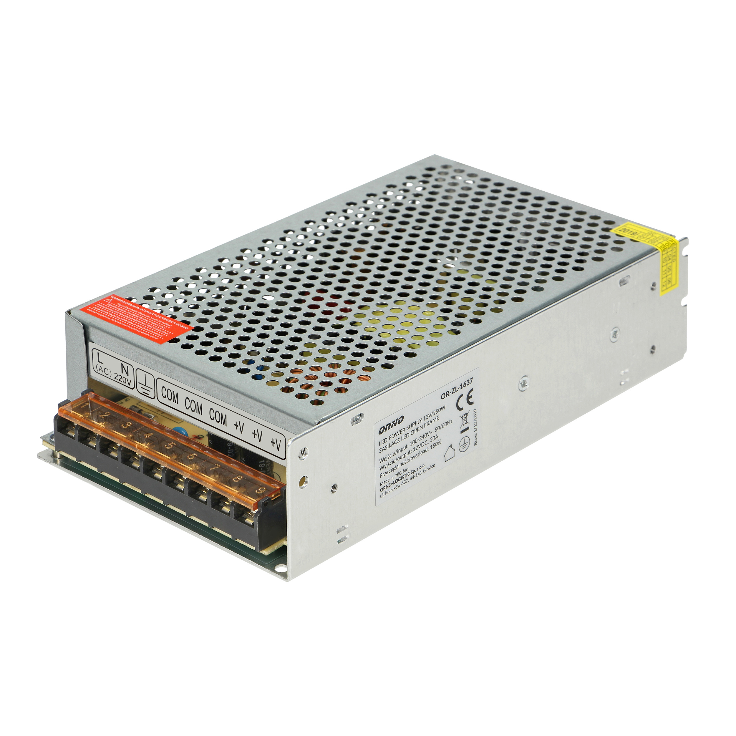 Napájecí zdroj 250W 12V IP20 otevřený rám