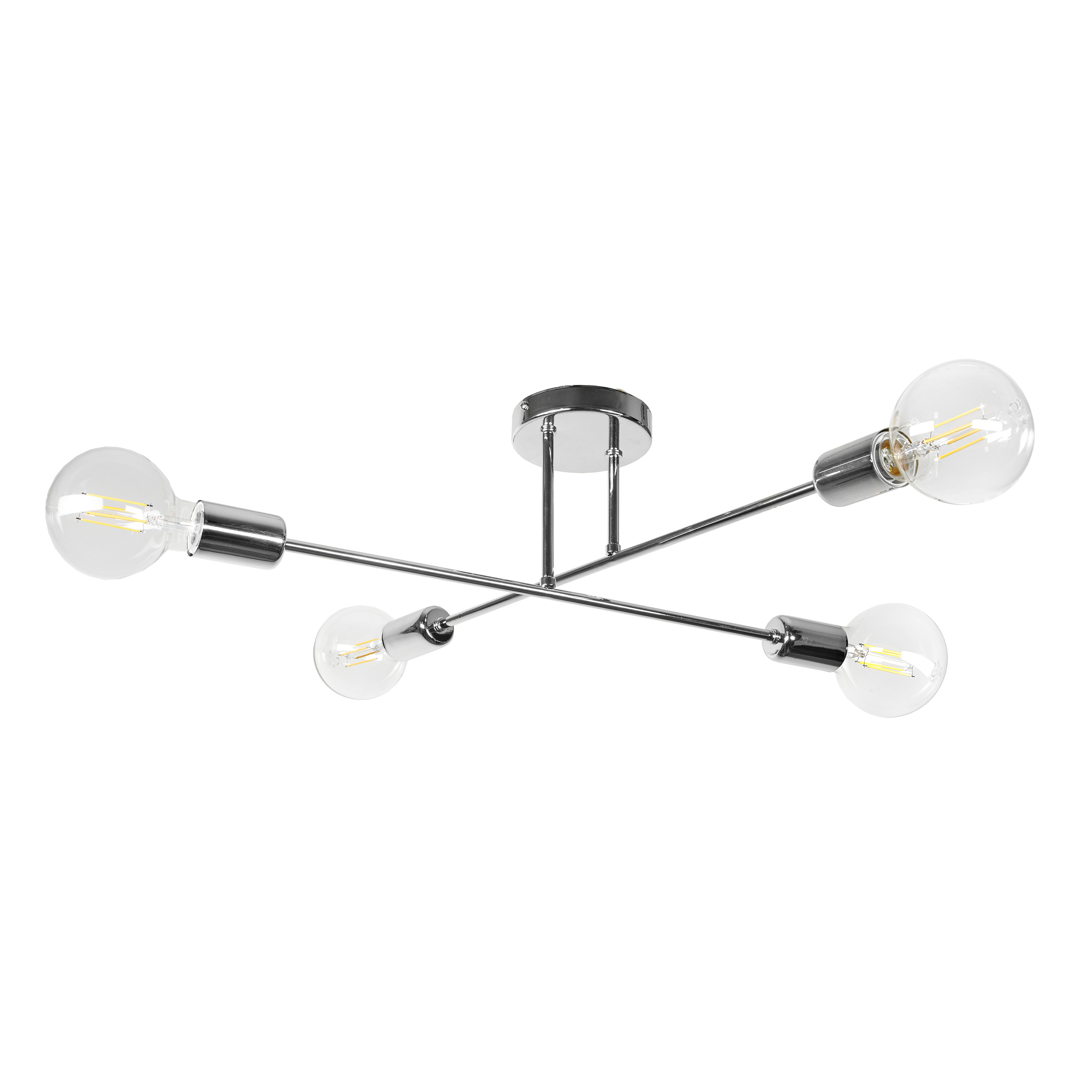 Chromové závěsné svítidlo E27 4x60W