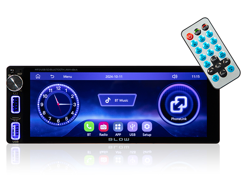 Autorádio s RDS, USB, SD, Bluetooth