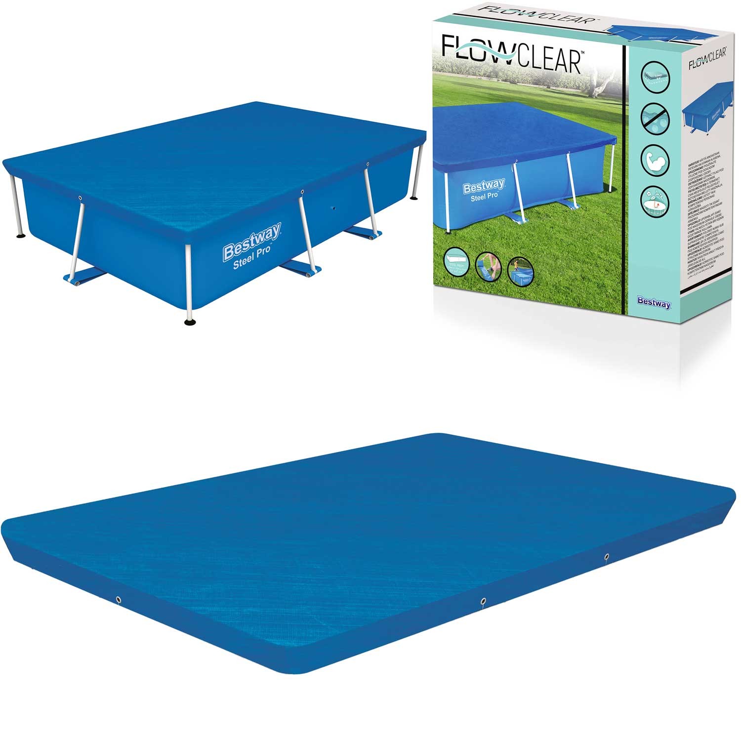Kryt na rámový bazén 259 x 170 cm Bestway 58105