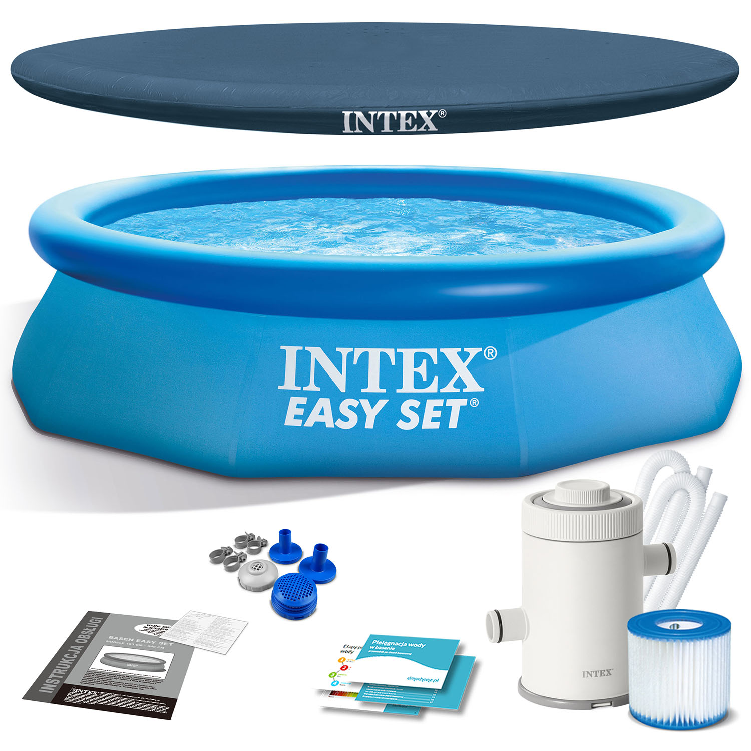 Zahradní bazén s nafukovacím prstencem 305 x 76 cm 4v1 INTEX 28122