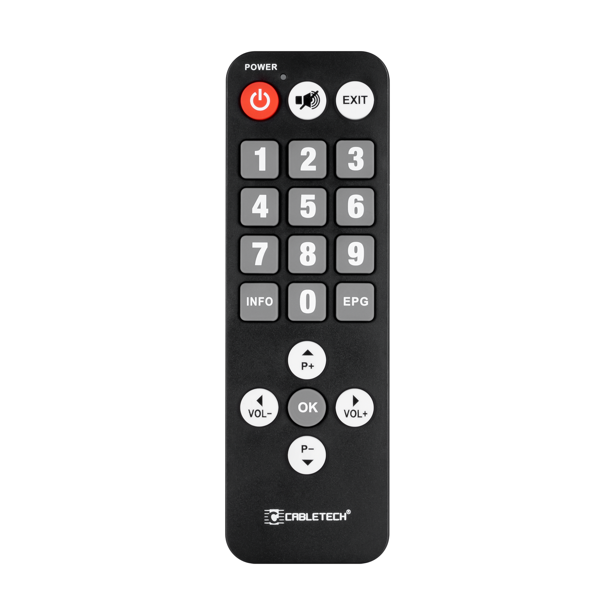 CABLETECH Univerzální DVB-T ovladač pro seniory