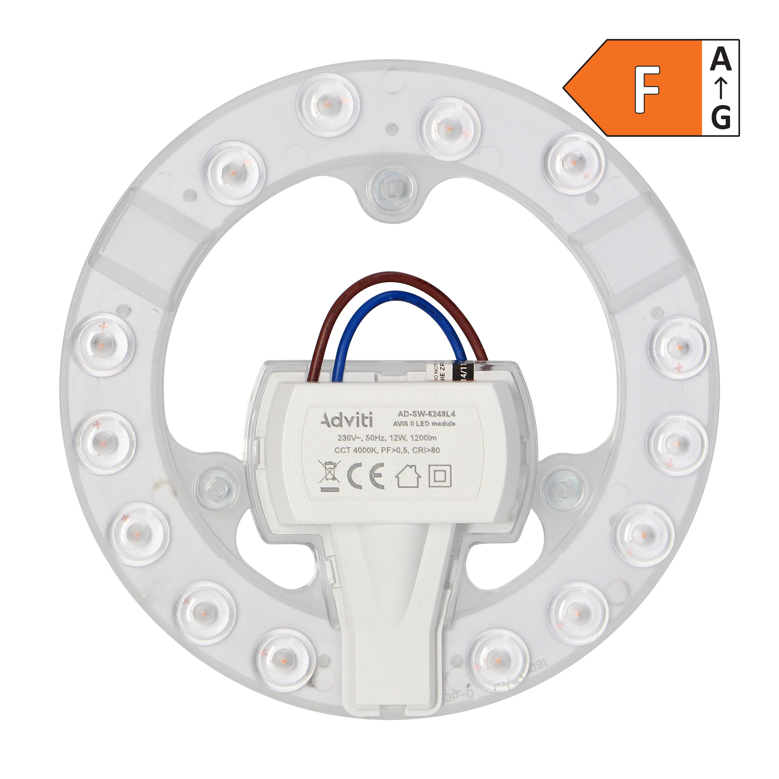 ORNO LED panel 12W, 1200lm, 4000K, kruhový