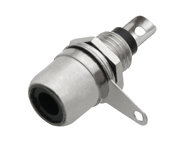 Černé RCA zásuvky na panel