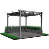 Zahradní pergola 3 × 4 m šedá CH-TUN5699