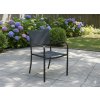 ČERNÁ ZAHRADNÍ STOLIČKA 54x55x86cm *6128