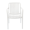 ZÁHRADNÍ STOLIČKA 45,5 x 57 x 45 / 81 CM BÍLÁ *8656