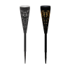 SOLÁRNÍ LAMPA HELIS 7 x 7 x 41 CM ČERNÁ TEPLÁ BÍLÁ disp=12ks *4252