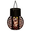 SOLÁRNÍ LAMPA PLAMEN 7 x 7 x 9 CM ČERNÁ TEPLÁ BÍLÁ 1 KS