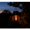 SOLÁRNÍ LAMPA PLAMEN 7 x 7 x 9 CM ČERNÁ TEPLÁ BÍLÁ 1 KS