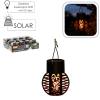SOLÁRNÍ LAMPA PLAMEN 7 x 7 x 9 CM ČERNÁ TEPLÁ BÍLÁ 1 KS